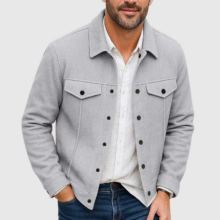 Oliver Regular Fit Shirt Jacket | Collared Button Front Shirt Jacket