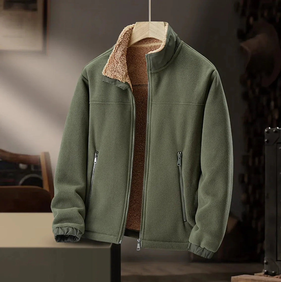 Sebastian Relaxed Fit Jacket | Sherpa Lined Zip Front Jacket