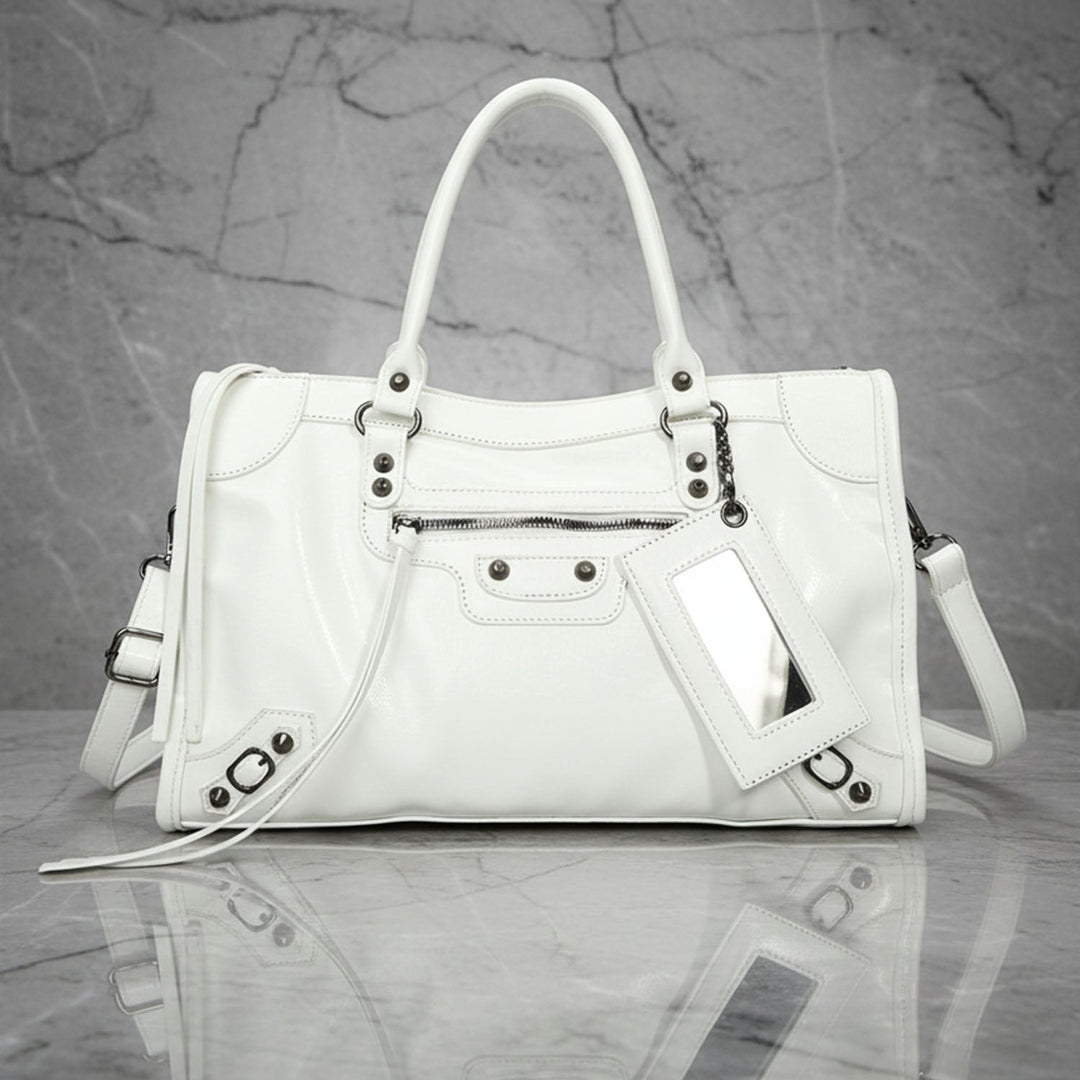Riley Urban Shoulder Bag | Zip-Detail Moto City Bag