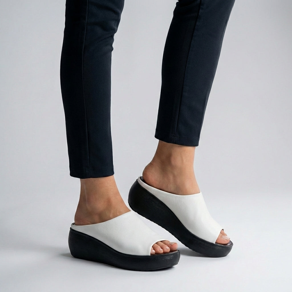 Comfort Platform Slide Sandals with Sleek Open Toe Design