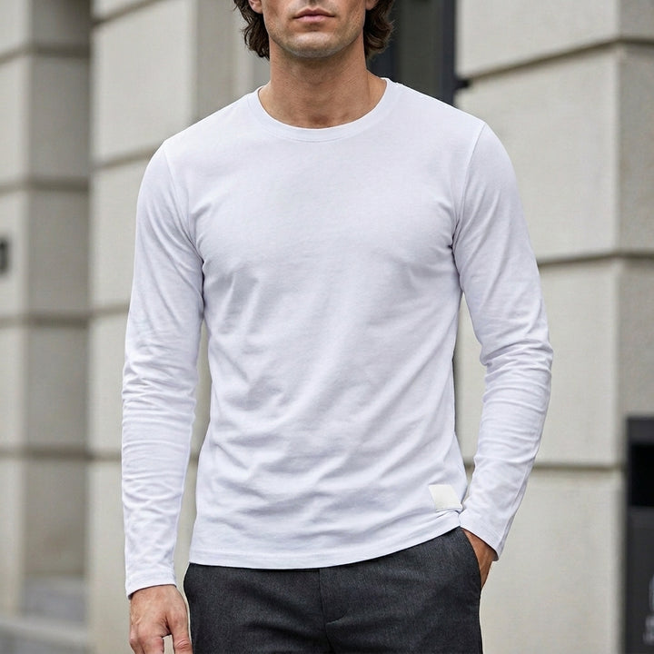 Tailored Long Sleeve Crew Neck Essential Tee