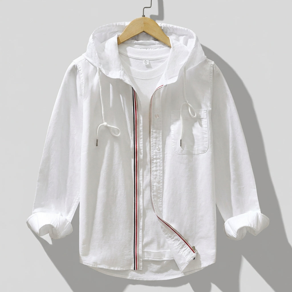 Lightweight Hooded Zip Jacket with Relaxed Everyday Fit