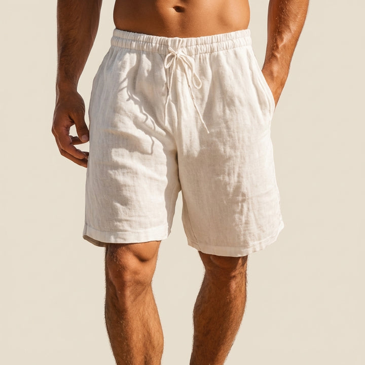 Relaxed Fit Lightweight Knee-Length Swim Shorts with Drawstring Waist