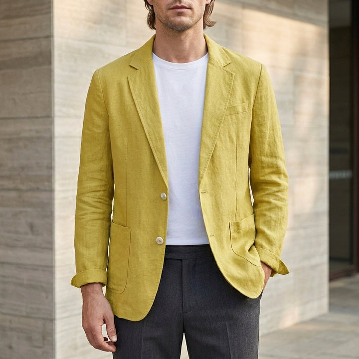Luca Relaxed Linen Blend Blazer with Soft Tailored Fit