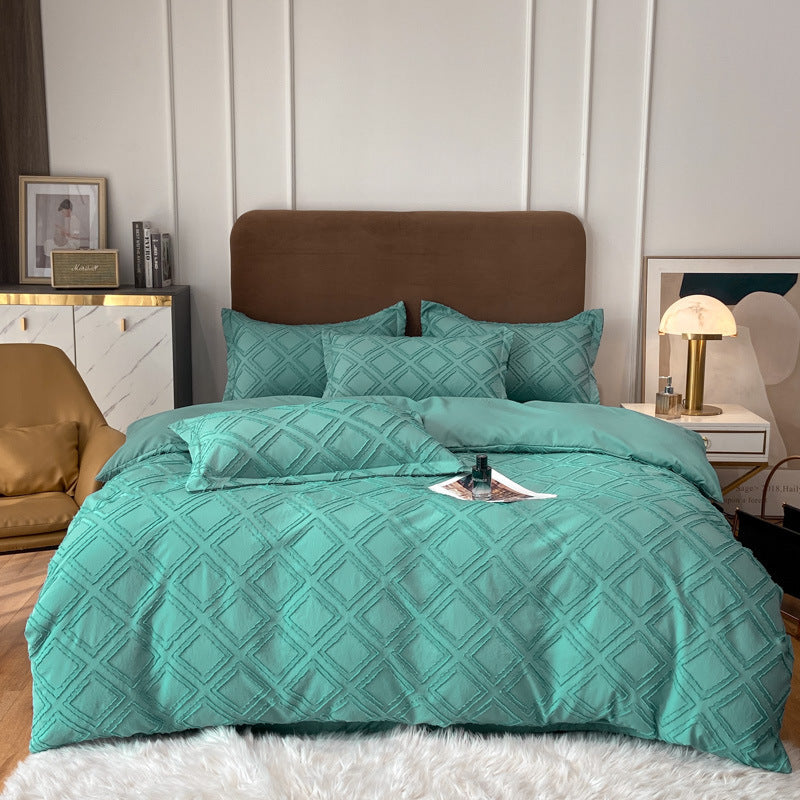 Contemporary Tufted Cotton Bedding Set