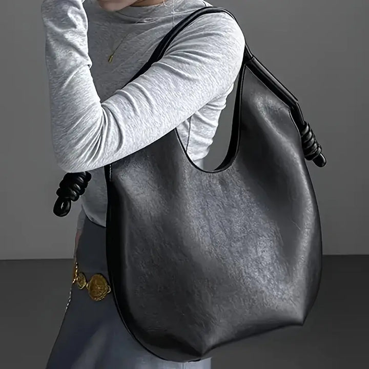 Rosie Slouchy Tote Bag | Knotted Detail Top Handle Tote Bag