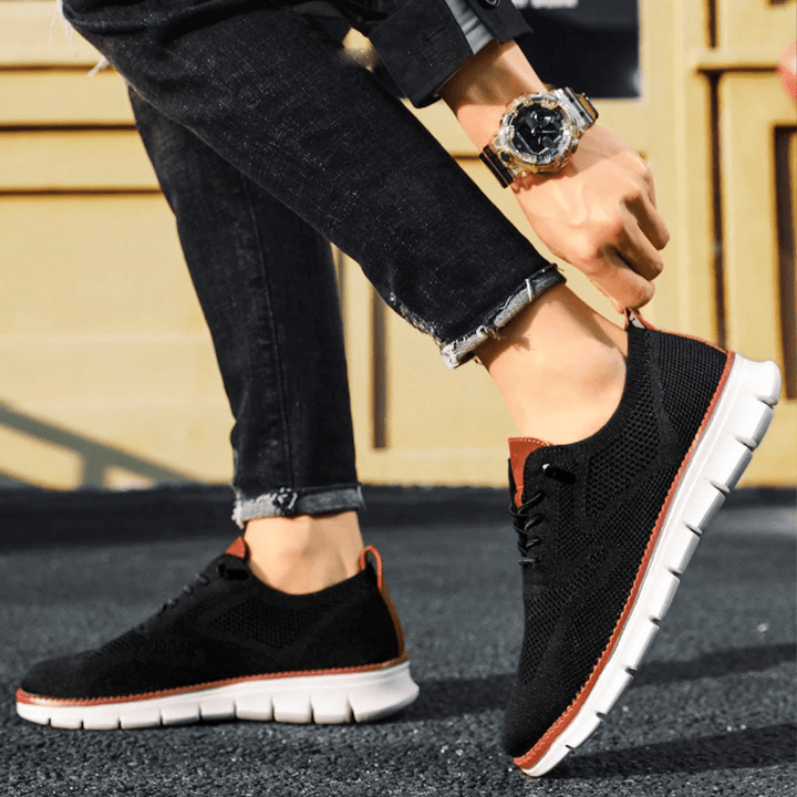 Arthur Textured Knit Oxfords | Lace-Up Sneaker Sole Oxfords