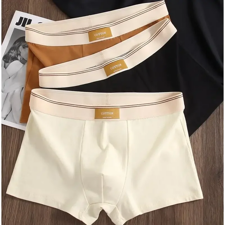 Noah Fitted Boxer Briefs Three-Piece Set | Solid Short Boxer Briefs