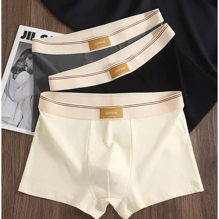 Noah Fitted Boxer Briefs Three-Piece Set | Solid Short Boxer Briefs