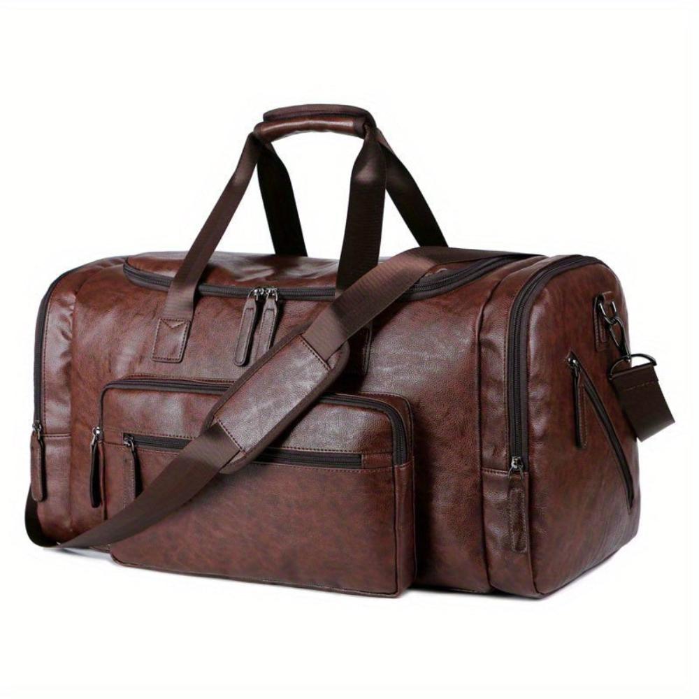 Arthur Two-Tone Duffle Bag | Top Handle Shoulder Strap Duffle Bag