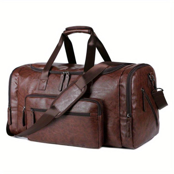 Arthur Two-Tone Duffle Bag | Top Handle Shoulder Strap Duffle Bag