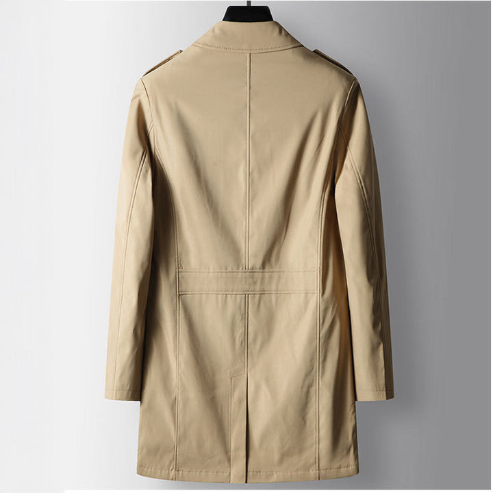 Arthur Regular Fit Trench Coat | Collared Button Front Coat