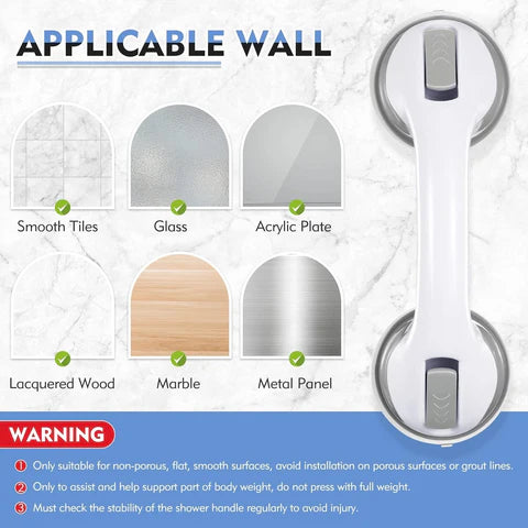 Suction Cup Grab Bar with Ergonomic Grip