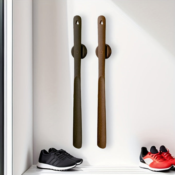 Minimalist Wooden Shoehorn With Magnetic Wall Mount