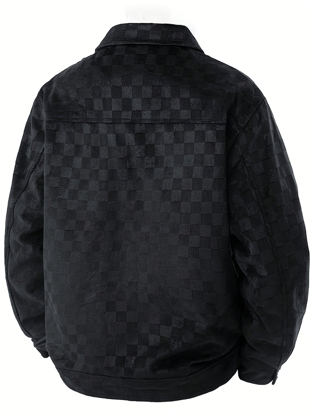 Leo Relaxed Fit Trucker Jacket | Checkered Button Front Trucker Jacket