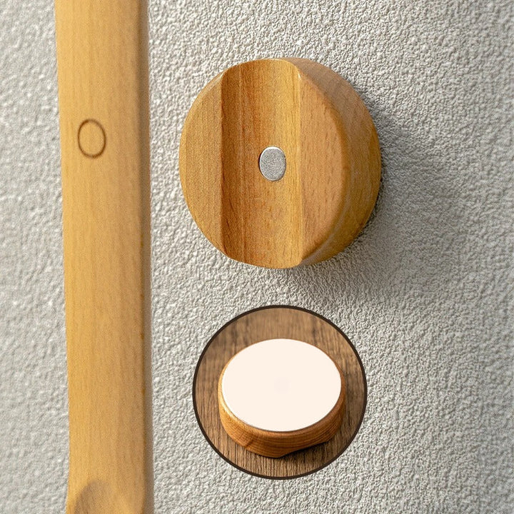 Minimalist Wooden Shoehorn With Magnetic Wall Mount